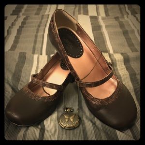 Brown Mary-Jane Heels